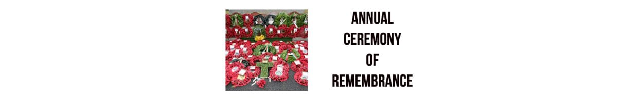 Annual Ceremony of Remembrance and Wreath Laying